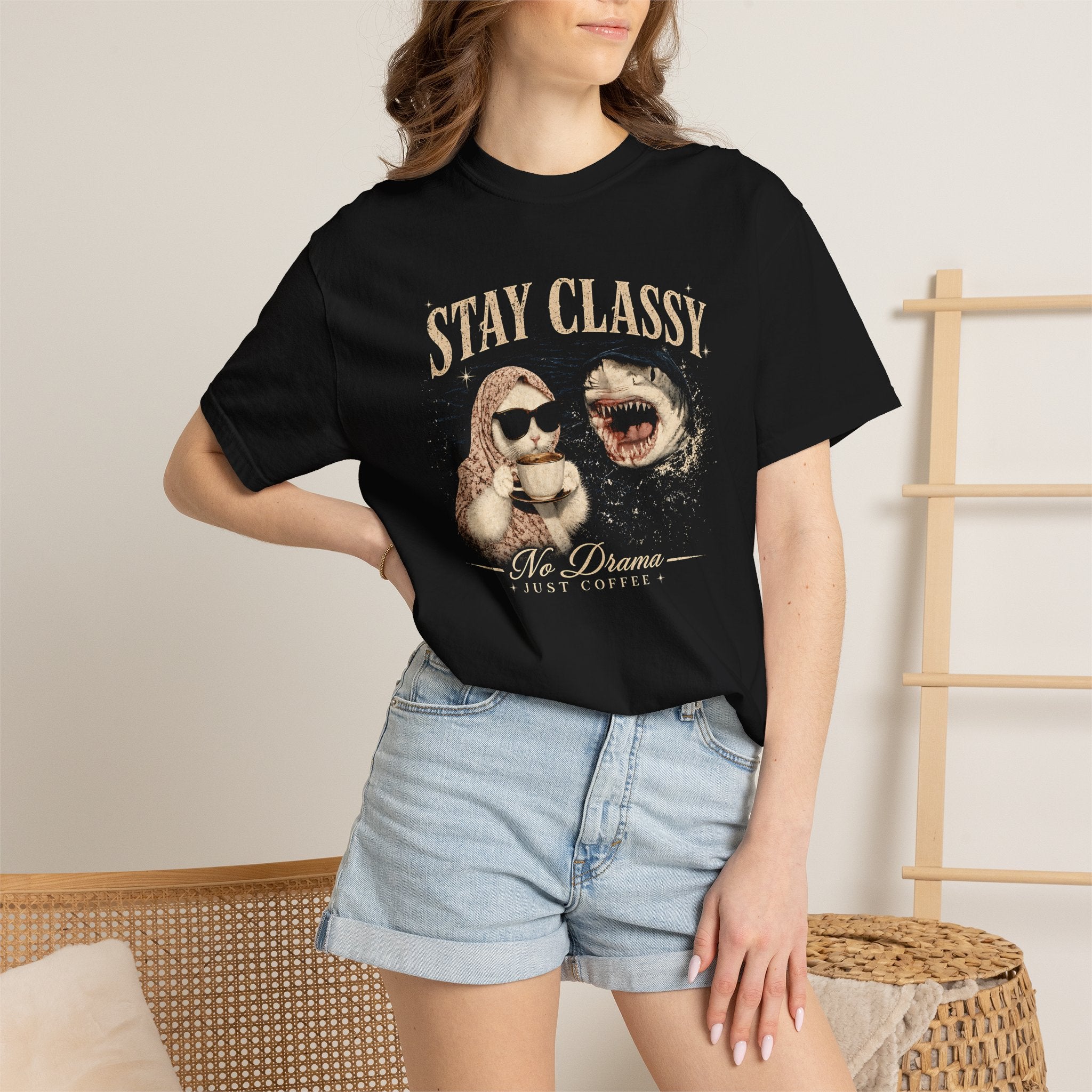 Stay Classy Otter T-Shirt — Cute Animal Graphic Tee