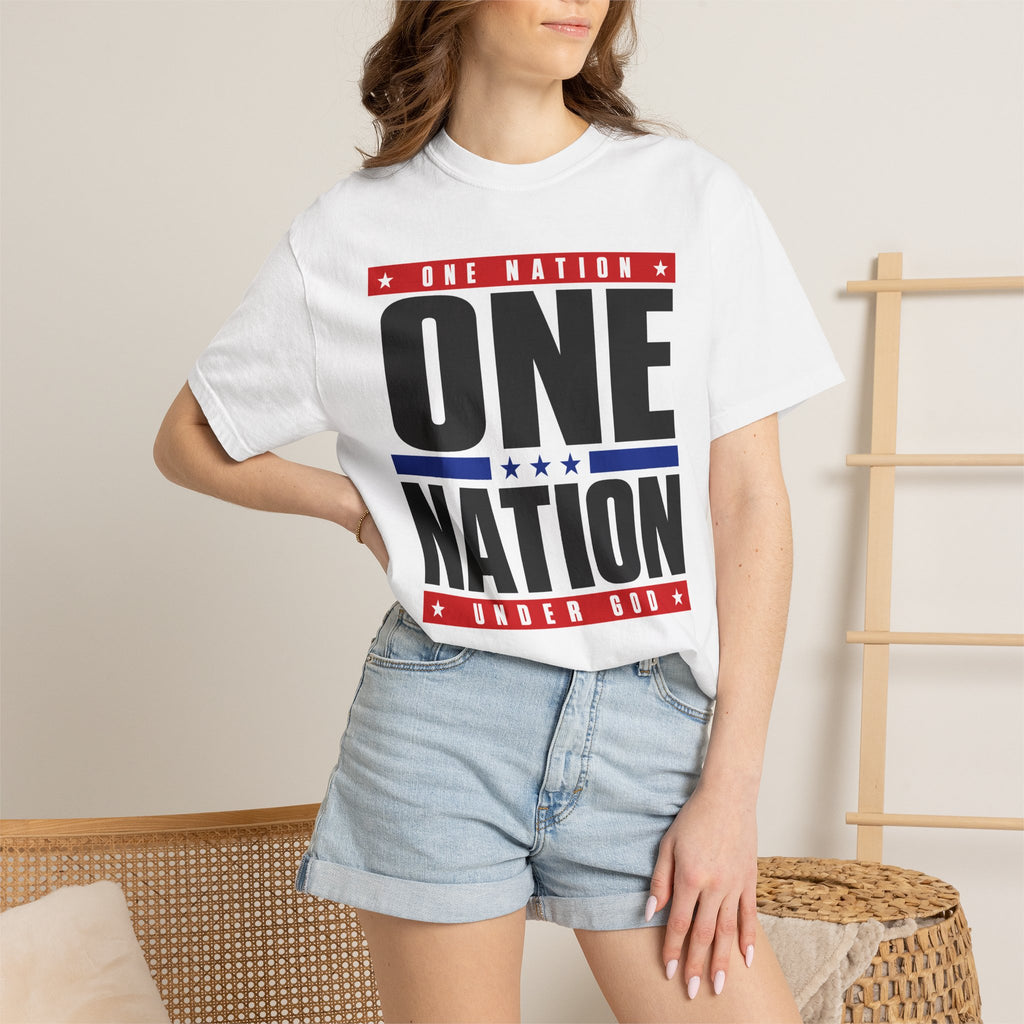 One Nation T-Shirt — "One Nation Under God" Patriotic Tee