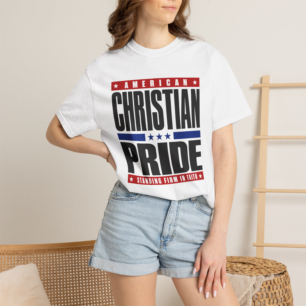 American Christian Pride T-Shirt — Standing Firm in Faith Tee