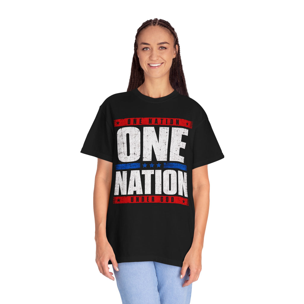 One Nation T‑Shirt — Patriotic American Flag Style Tee