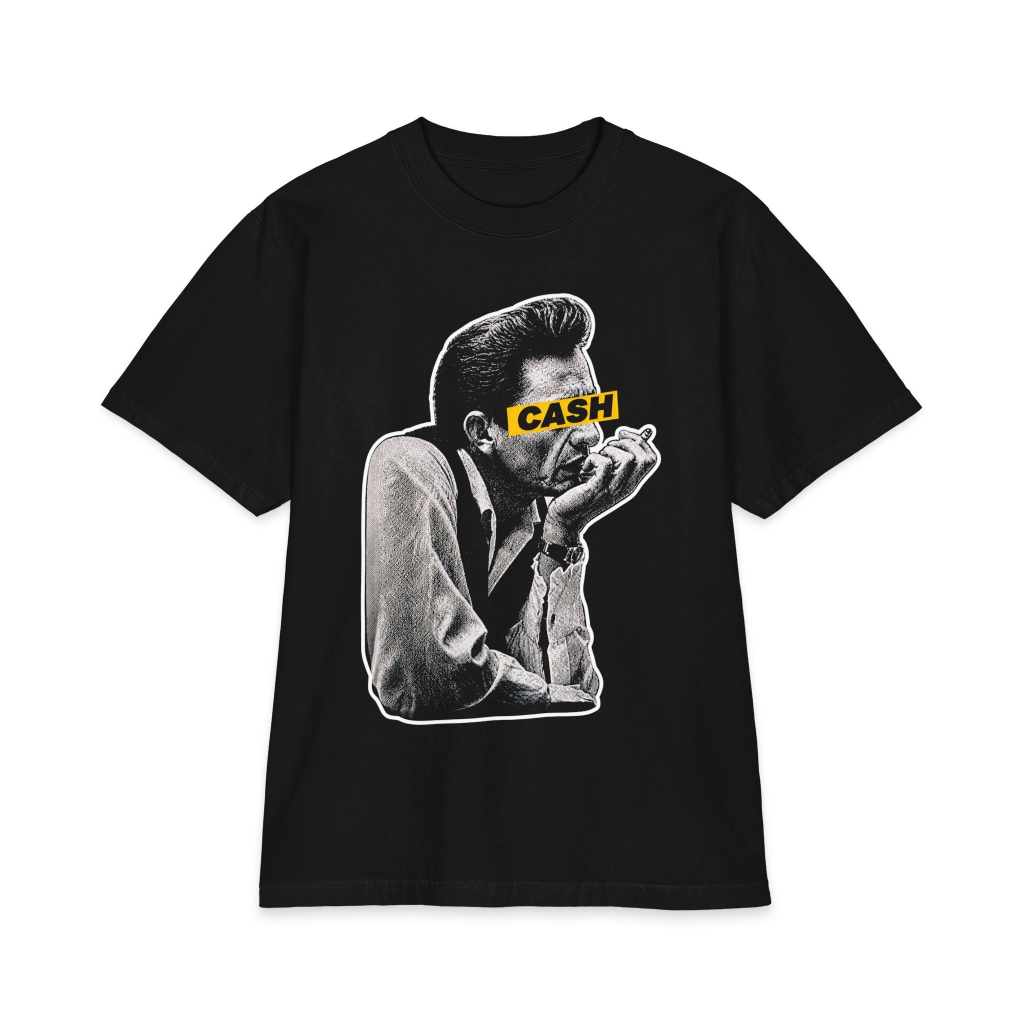 Country Cash Graphic T‑Shirt — Vintage Harmonica Player Tee