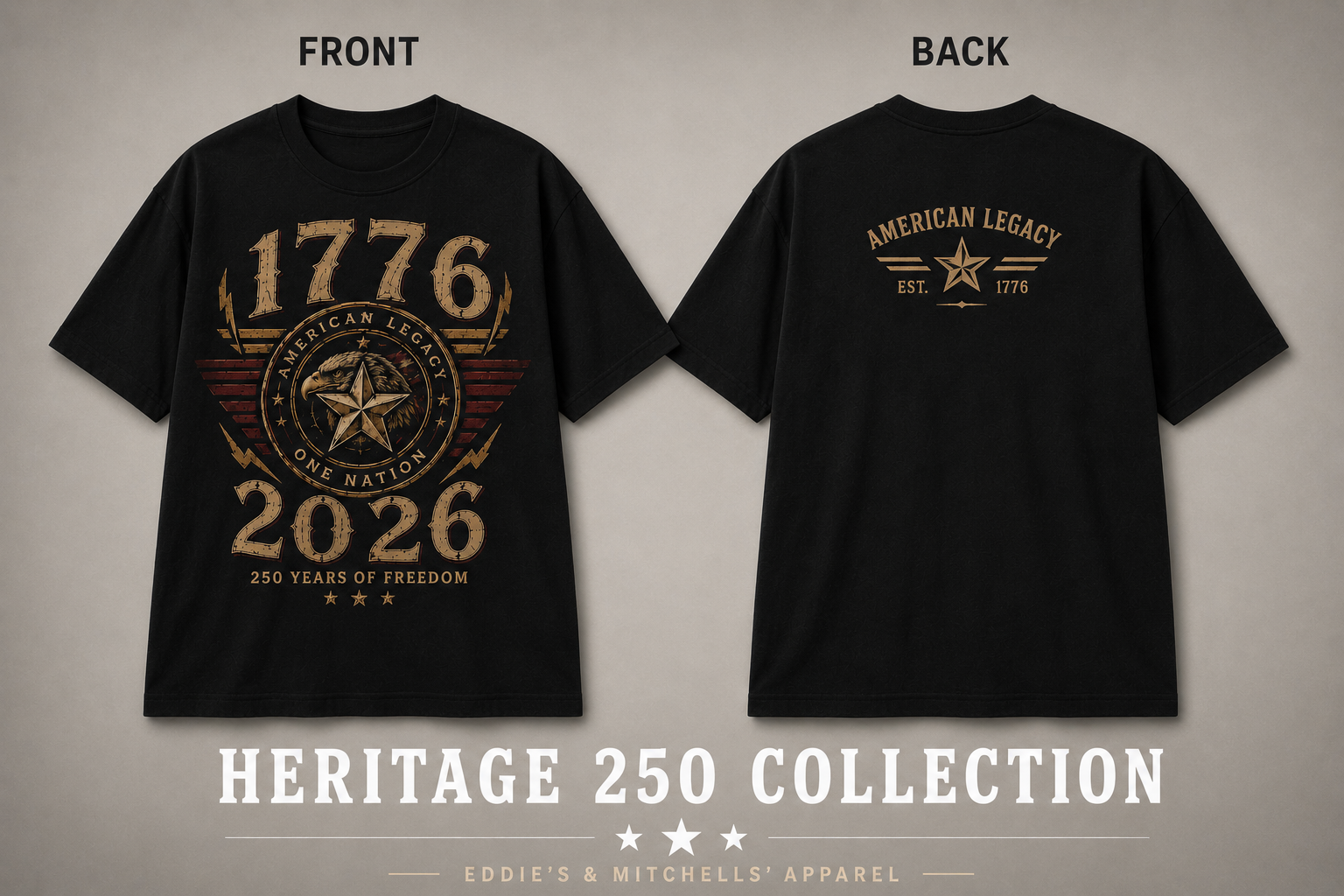 1776–2026 American Legacy T-Shirt — 250 Years of Freedom Patriotic Shirt