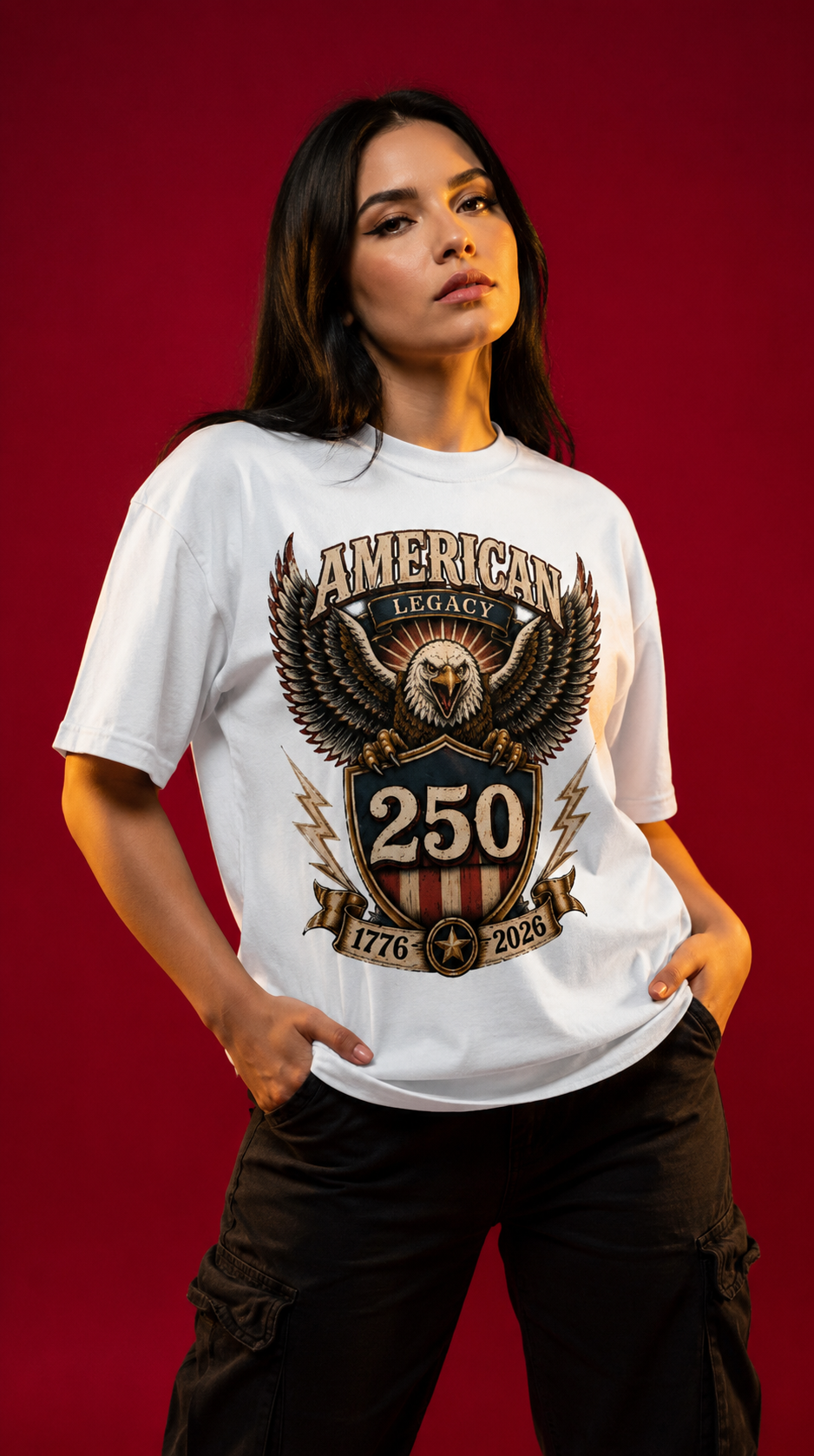 American Legacy 250 Eagle T-Shirt — Patriotic 1776–2026 Anniversary Tee