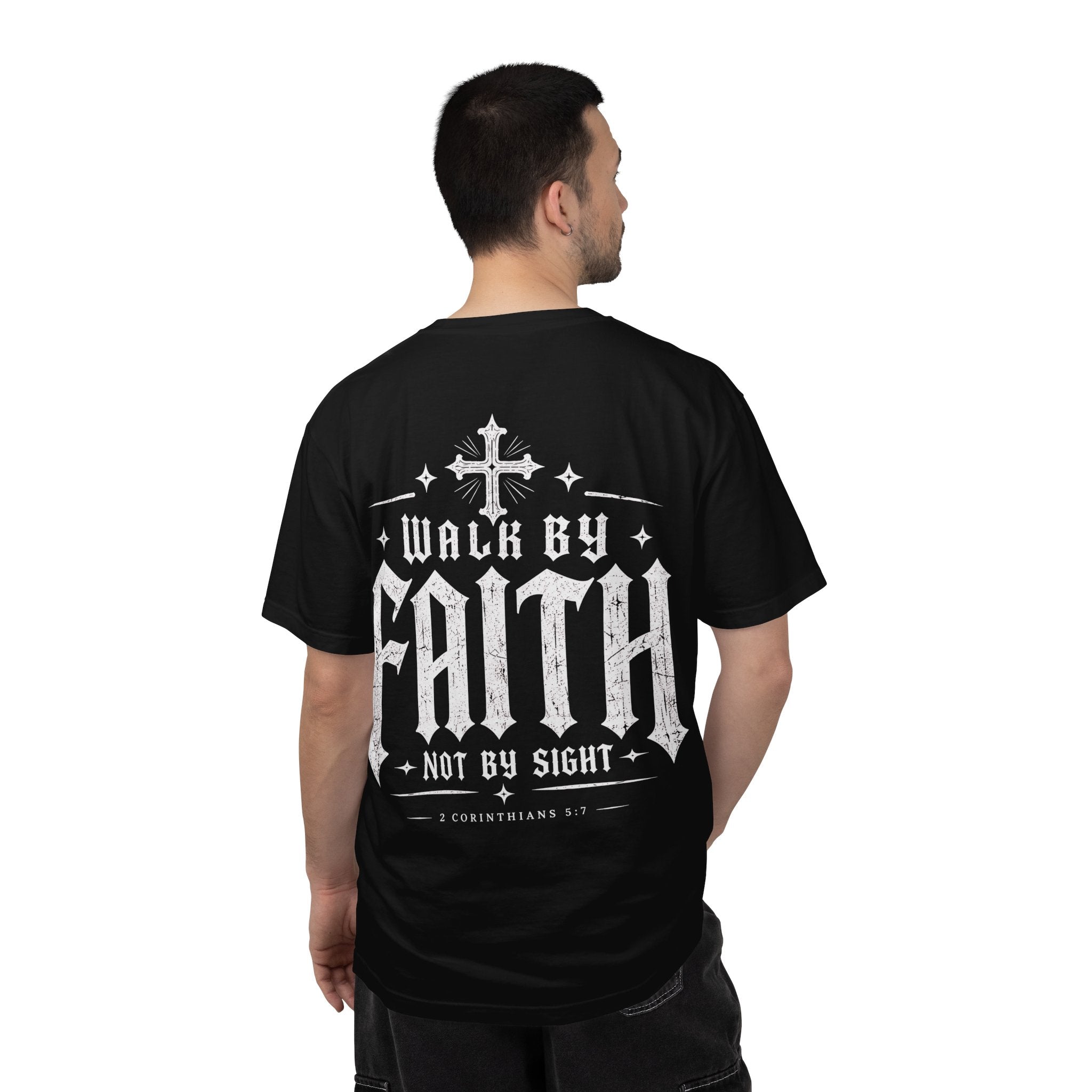 Walk By Faith T-Shirt — "Walk By Faith Not By Sight" Christian Tee