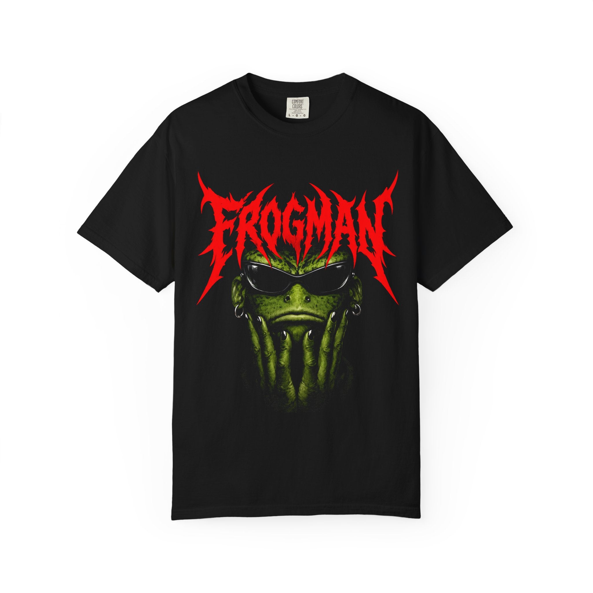 Frogman Graphic T-Shirt — Retro Metal Band Style Tee