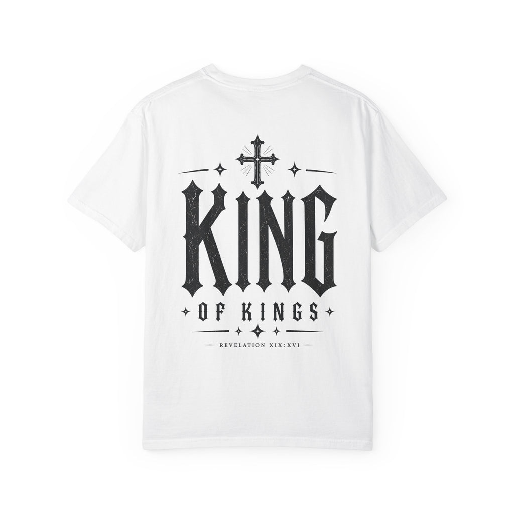 King of Kings T‑Shirt — Cross Back Graphic Christian Faith Tee