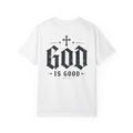 T-Shirt — "God Is Good" Vintage Cross Christian Tee