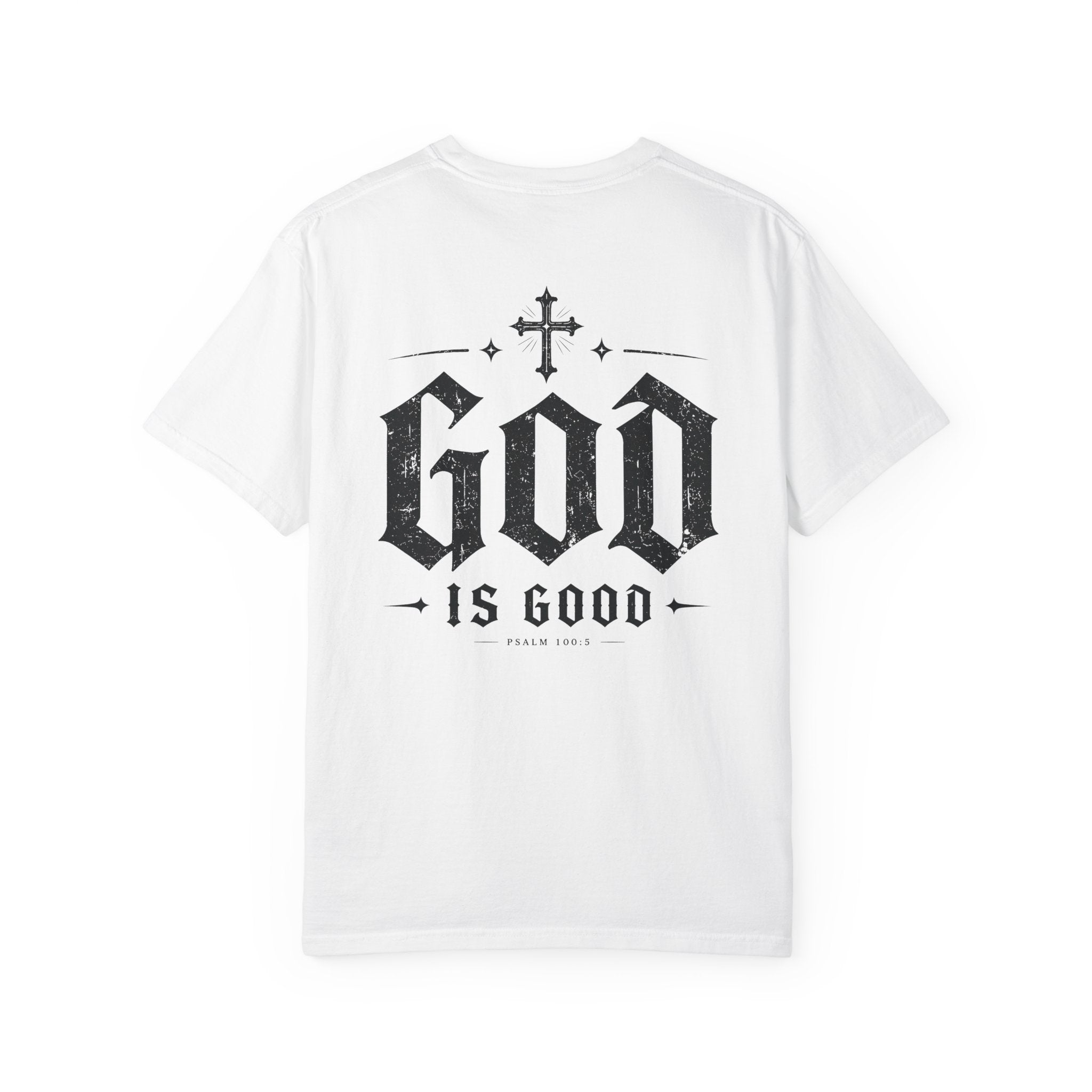 T-Shirt — "God Is Good" Vintage Cross Christian Tee