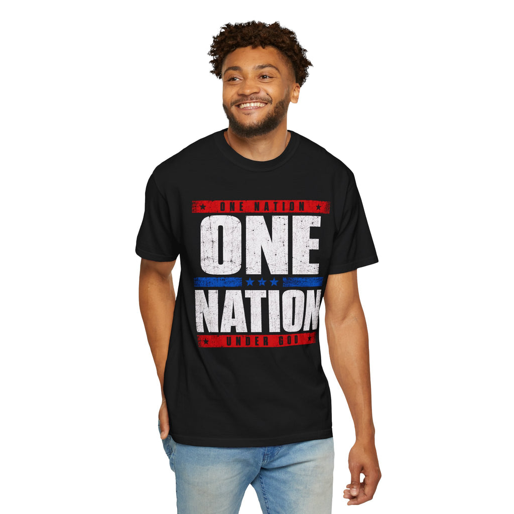 One Nation T‑Shirt — Patriotic American Flag Style Tee