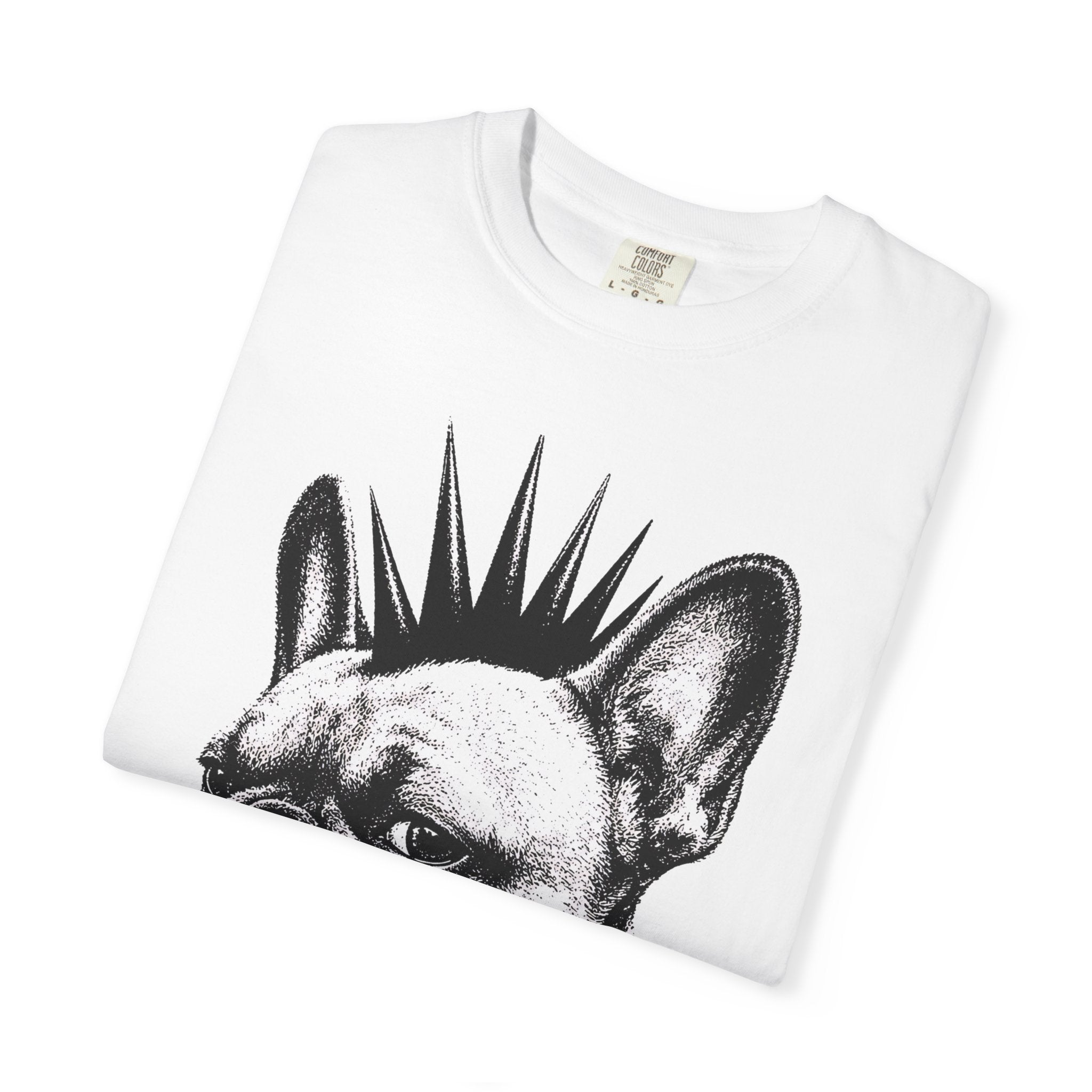 Punk French Bulldog T-Shirt — Spiked Collar Bulldog Graphic Tee