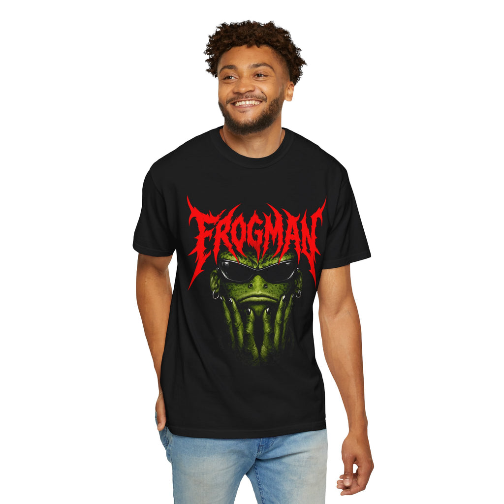 Frogman Graphic T-Shirt — Retro Metal Band Style Tee