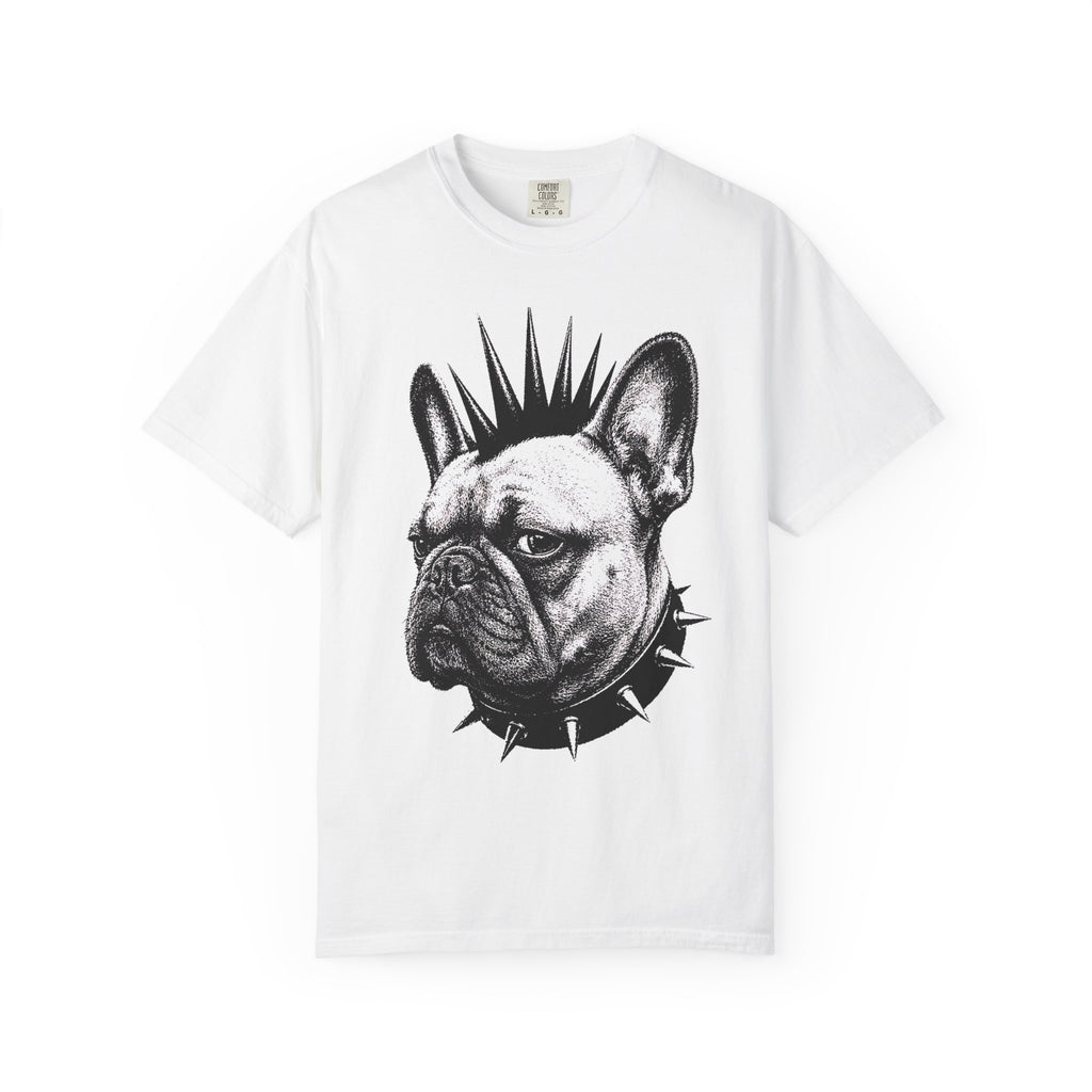 Punk French Bulldog T-Shirt — Spiked Collar Bulldog Graphic Tee